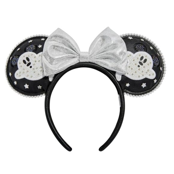 Disney BaubleBar 2025 Minnie Mickey Ghost Ears Headband SOLD OUT Exclusive - Picture 1 of 5